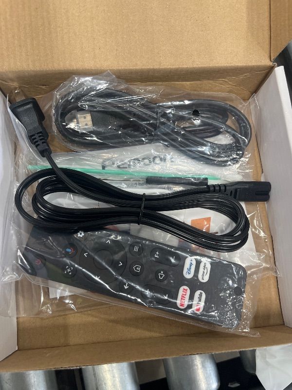 Photo 1 of *HDMI DOESNT FUNCTION* Smart 4K Projector [Bundled with Google TV Stick] with WiFi and Bluetooth, 2500ANSI, Auto Lens Cap, Portable Outdoor Movie Projector with Built-in Apps Auto Focus for Ceiling/Home Theater/Bedroom