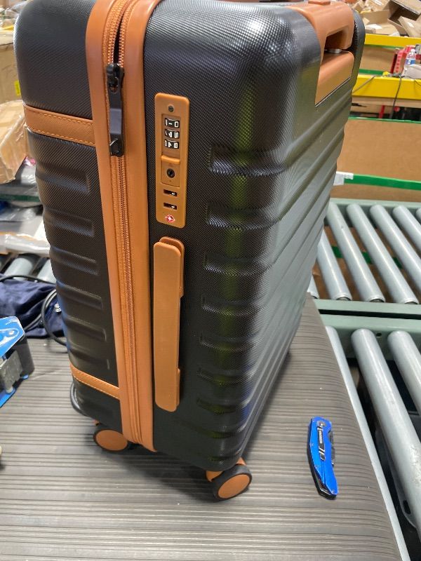 Photo 1 of ***SEE NOTES Velaybor Luggage Sets 3 Piece with Spinner Wheels, Lightweight PC Hardside Suitcase with TSA Lock & YKK Zippers, 20 Inch Carry On Luggage with Travel Bag for Men and Women, Black