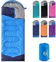 Photo 1 of Camping Sleeping Bag - 3 Season Warm & Cool Weather - Summer Spring Fall Lightweight Waterproof for Adults Kids - Camping Gear Equipment, Traveling, and Outdoors