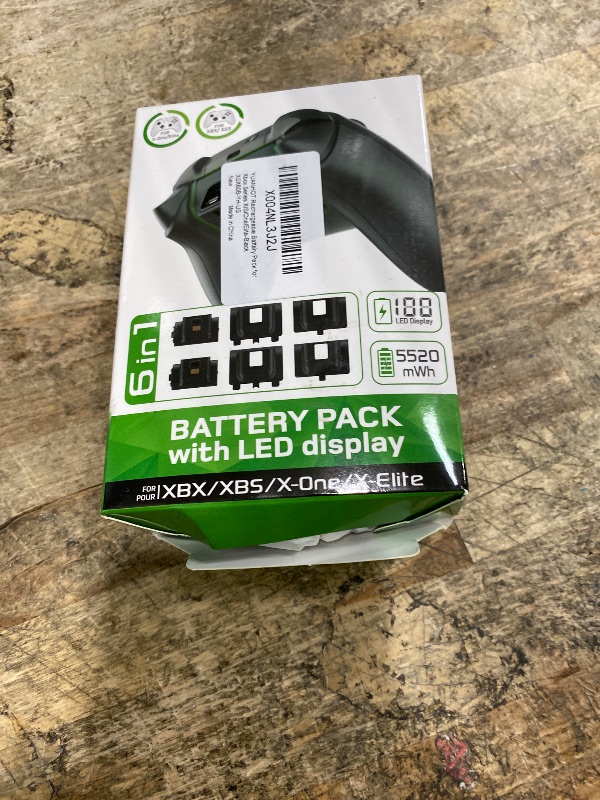 Photo 1 of [LED Display] YUANHOT Rechargeable Battery Pack for Xbox Series X/S/One/Elite, 2 Pack 5520mWh Fast Charging for Xbox Controller Battery Pack, Remote Play and Charge Kit for Xbox Series X/S Accessories