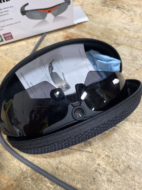 Photo 1 of **Glasses Only** RERBO Sports Camera Sunglasses for Men, Smart Sunglasses with Camera, HD 1080p Action Video Cameras UV Protection for Outdoor Activities Cycling, Traveling, Driving