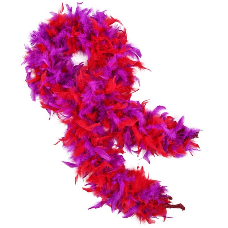 Photo 1 of  Red Purple Chandelle Turkey Feather Boa 2 Yards 40g / Large Household Rubber Gloves with Cotton Liner / Matte Black Square Towel Ring