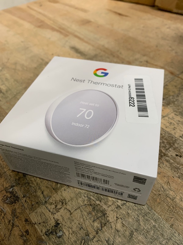 Photo 1 of **FACTORY SEALED** Google Nest Thermostat - Smart Thermostat for Home - Programmable Wifi Thermostat - Snow