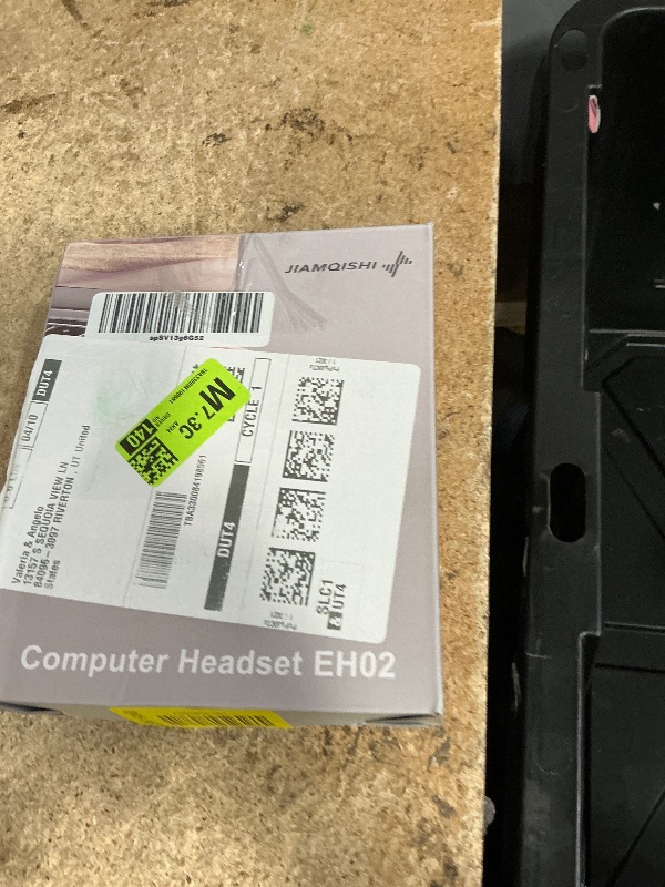 Photo 1 of (MISSING USB) JIAMQISHI Wireless Headset with AI Noise Cancelling Microphone Bluetooth Headset - Bluetooth V5.2 Headphones with USB Dongle & Mic Mute for Computer/Laptop/PC/iPhone/Android/Cell Phones (Pink)