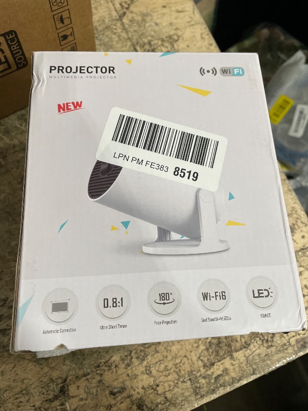 Photo 1 of [ Projector 4k/8K & Android 14.0 ] Mini Projector with Wifi and Bluetooth 5.4, Built-in Apps, Auto Keystone, Portable Smart Proyector for Outdoor Movies/Bedroom (2026 Upgrade)