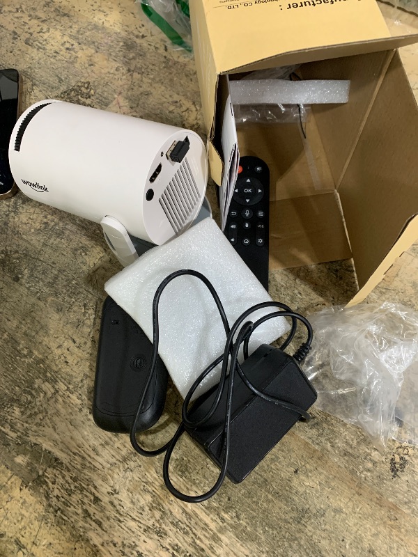 Photo 1 of [Built-in Apps & 2026 Upgraded] Mini Projector with WiFi 6 and Bluetooth 5.4 Support 4K 1080P Auto Keystone 180° Rotatable Projector Portable Compatibile with HDMI/TV Stick/Memory Stick/Laptop, White
