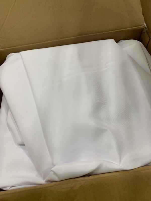 Photo 3 of **FACTORY SEALED**  sancua 10 Pack Round Tablecloth White 90 Inch - Stain and Wrinkle Resistant Table Cloth, Washable Polyester Table Cover for Dining Tables, Buffet Parties and Camping