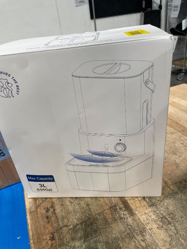 Photo 1 of **FACTORY SEALED**  3L Filterless Cat Water Fountain, Wireless Motion Sensor Fountain with 4000mAh Battery, Stainless Steel Cat Bowls, Separate Water Tanks, Quiet – Black