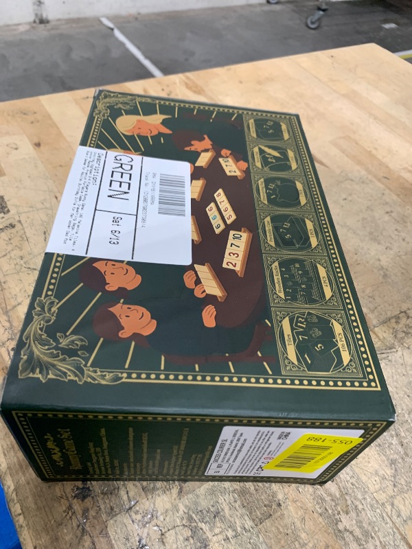 Photo 1 of **FACTORY SEALED** Upgraded 2-4 Players Rummy Game, 106 Melamine Tiles, 4 Wooden Racks, Premium Portable Case, Drawstring Bags, Tile Board Games for Adults, Birthday Gifts for Men Women Dad Mom