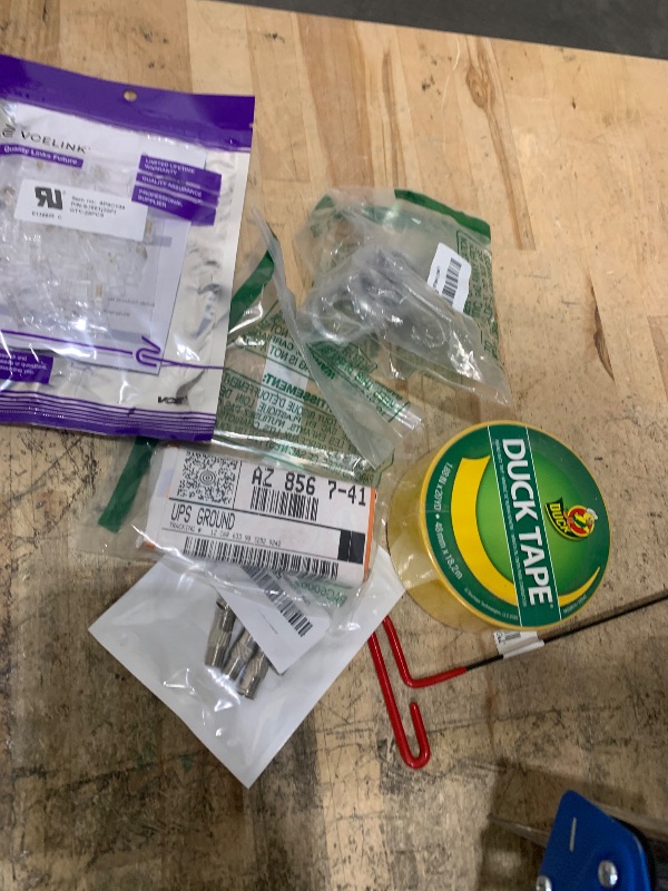 Photo 1 of 1.5" Plastic Razor Scraper with 10pcs | 25-Pack UL Listed Cat6 RJ45 Pass Through Connector, 10Gbps | Duck Tape | 3/32 Inch Cushion Grip Hex T-Handle T-Key allen wrench | Quick Connect Cable TV Connector 7 Pcs ETC