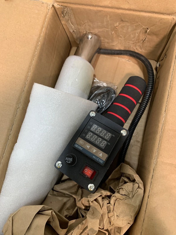 Photo 1 of **ITEMS FACTORY SEALED** Electric Branding Iron, 300W Custom Wood Branding Burning Soldering Iron, Personalized Logo Stamping Iron with Adjustable Temperature Digital Display for Food Woodworking Leather Embossing