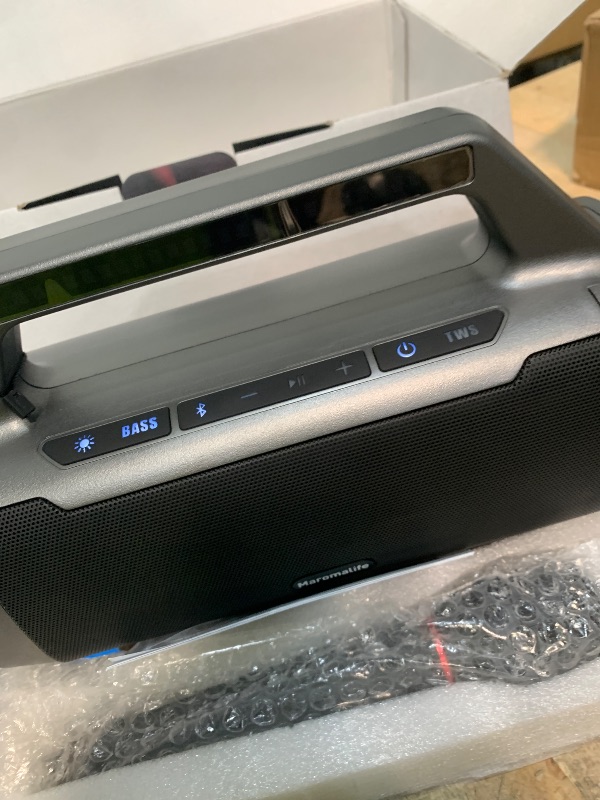 Photo 1 of **ITEMS FACTORY SEALED** Karaoke Machine with Two Wireless Microphones,Portable Bluetooth Speaker for 100W Stereo Sound, IPX7 Waterproof Speaker with Remote Control Supports for USB,AUX,TWS,40H Playtime,BT 5.3,Rhythm Light