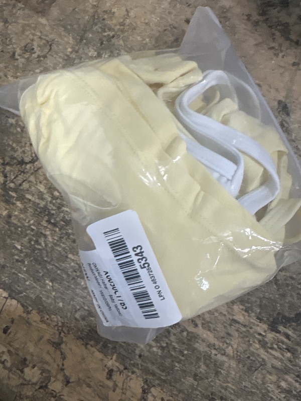 Photo 1 of ***SMALL SMUG OF DIRT ON FRONT SEE PICTURE **OMKAGI Halter Workout Tank Tops for Women Built in Bra Cute Layer Longline Sports Bras(L,28-Baby Yellow)