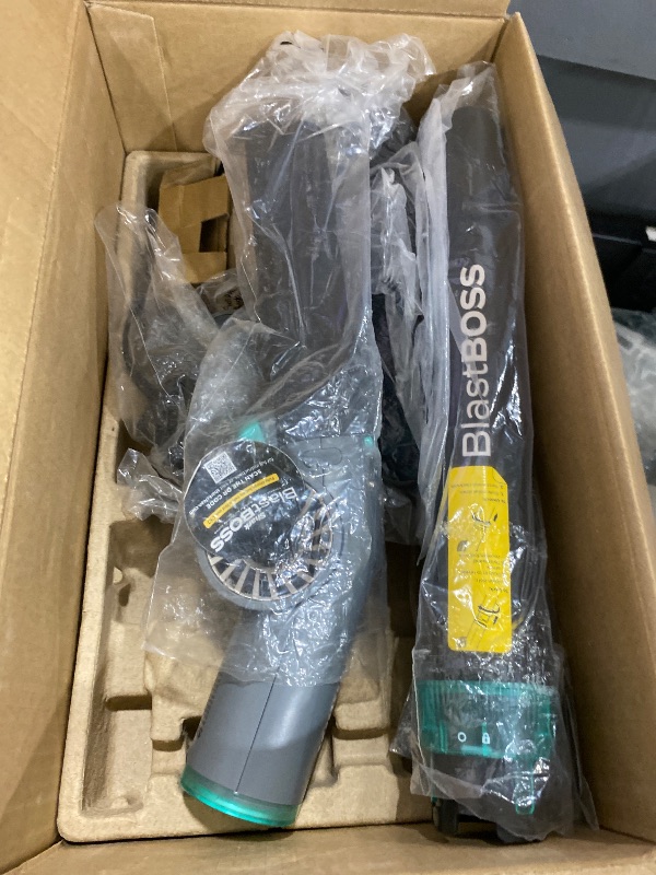 Photo 1 of ***MISSING PARTS***
NEW Shark BlastBoss — All-in-One Air Blasting System with BlastBroom, Precision Nozzle, Extension Wand, Indoor/Outdoor Cleaning, 0-190 MPH, Cordless Handheld Blower, Rechargeable, Charcoal, AB2111