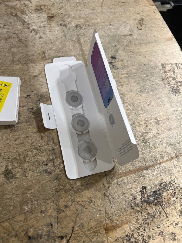 Photo 1 of *** 3 out of 4 ***Apple AirTag (2nd Generation) - 4 Pack: Tracker for Keychain, Wallet, and More; Locator with Sound; Simple One-Tap Setup with iPhone or iPad; Key Finder with up to 1.5X Precision Finding Range*