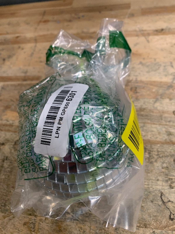 Photo 1 of **ONLY ONE**Youdepot Disco Ball 4" Inch 2-Pack,Silver Hanging Ball with Attached String for Ring,Reflects Light,Fun Party Home Bands Decorations,Party Favor.