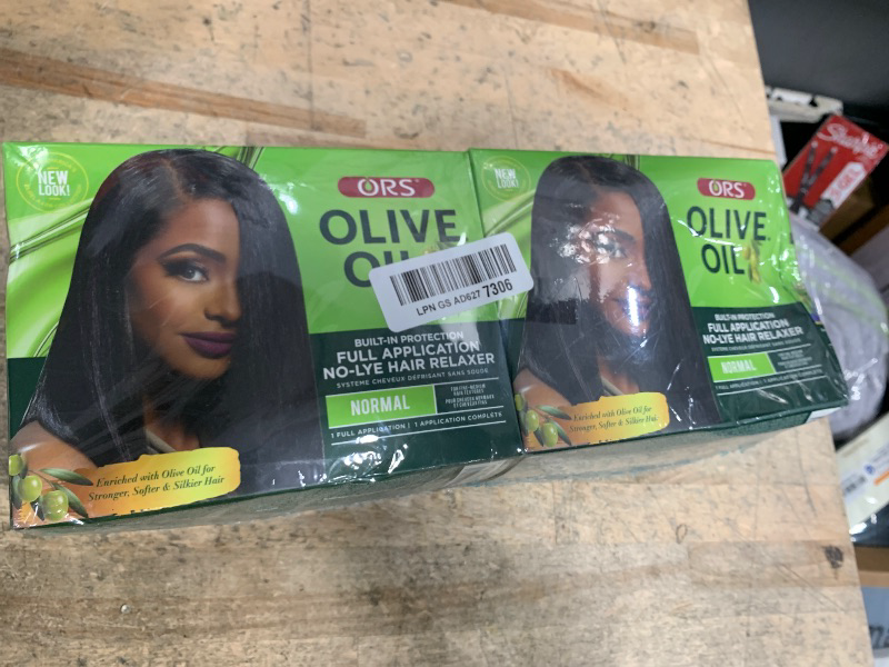 Photo 1 of (2 pack) ORS Olive Oil Built-in Protection No-Lye Relaxer, Normal, for Fine to Medium Hair, 1 Application
