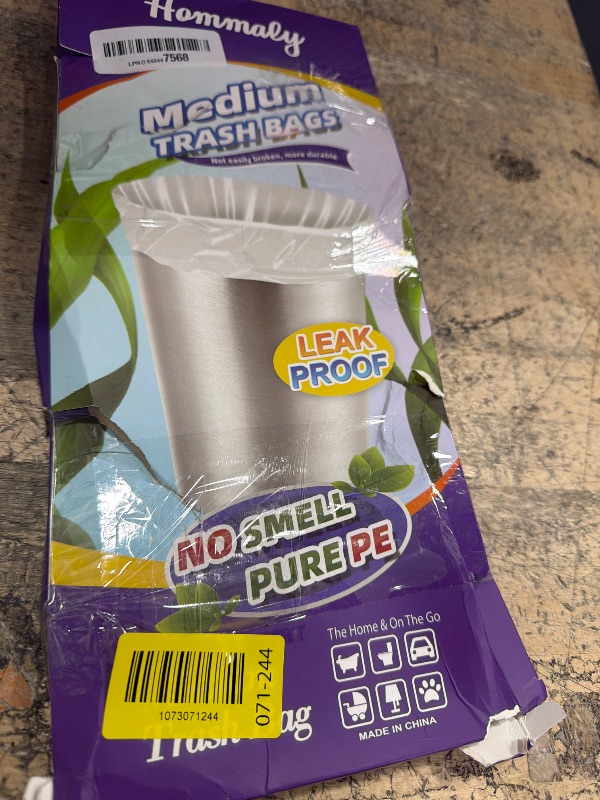 Photo 1 of (missing few, pre-opened package)10 Gallon 60pcs Medium Clear Trash Bags Strong Clear Garbage Bags, Bathroom Trash Can Bin Liners, Plastic Bags for Office Home Kitchen, Waste Basket Liner, Fit 30 Liter, 10 Gal(10G60-Clear)