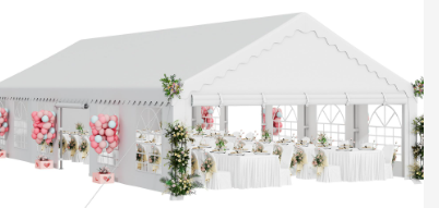 Photo 1 of ****PARTIAL SET, PARTS ONLY ****



 DWVO 20x40ft Party Tent Outdoor Heavy Duty Wedding Event Shelters Galvanized Canopy with Upgraded Large Roof, 3 Storage Bags,Removable PVC Sidewalls, White