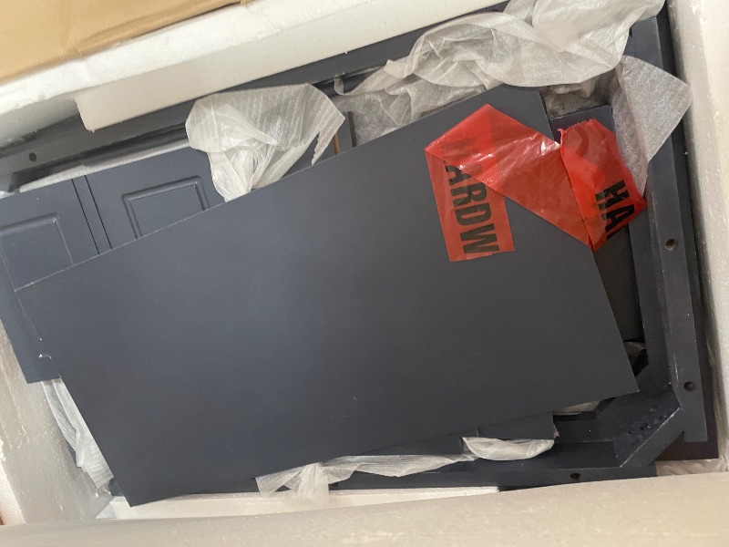 Photo 1 of **MISSING PIECES** Bathroom Vanity with Ceramic Sink 30 Inch, Cabinet with One Door and Three Drawers, Soft-Closing Door, Solid Wood Legs, Blue