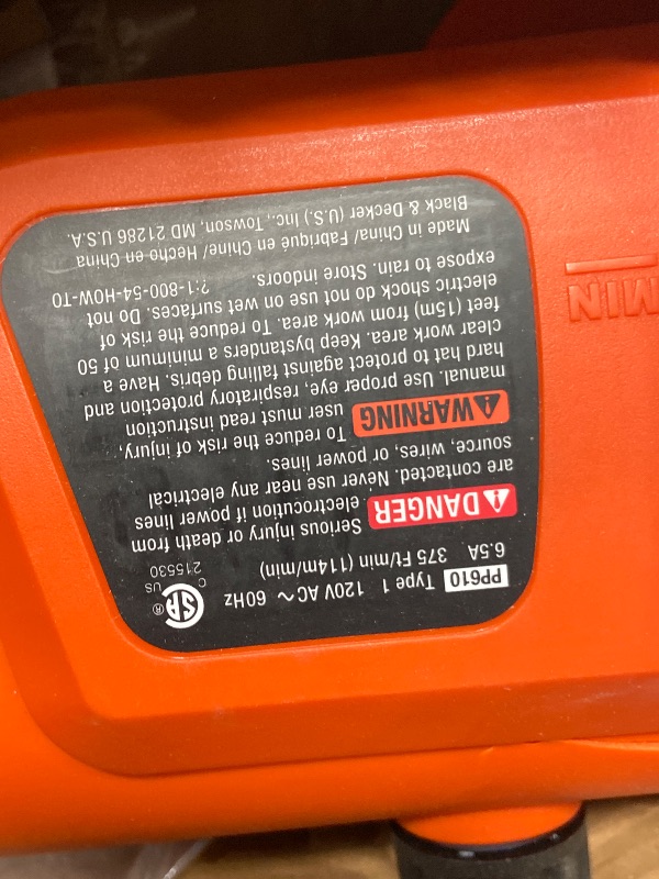 Photo 1 of **END OF HANDLE IS BROKEN OFF**BLACK+DECKER 6.5 Amp 10 in. Electric Pole Saw (PP610)