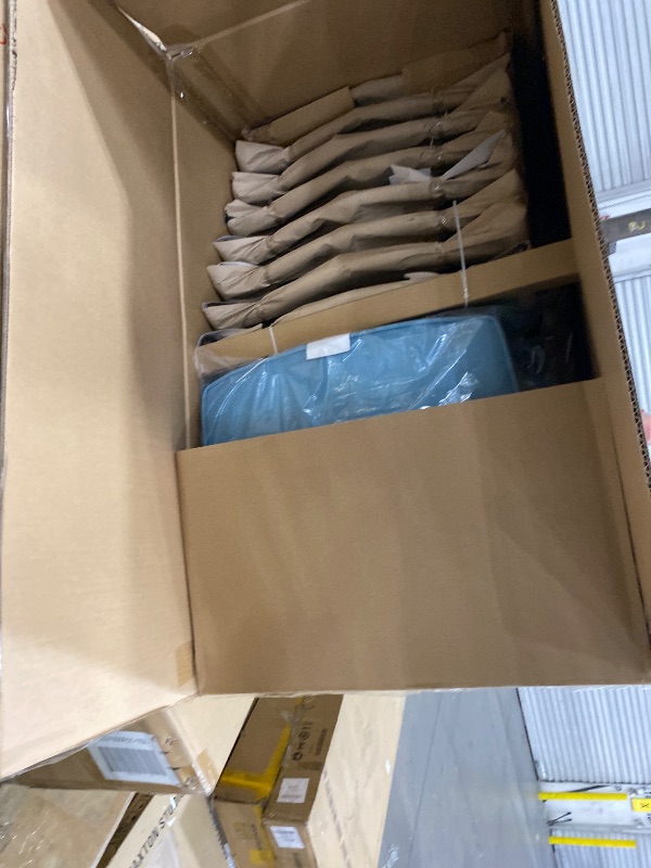 Photo 1 of ****LIKE NEW *** 8pcs dining chairs WITH LIGHT BLUE CUSHIONS
