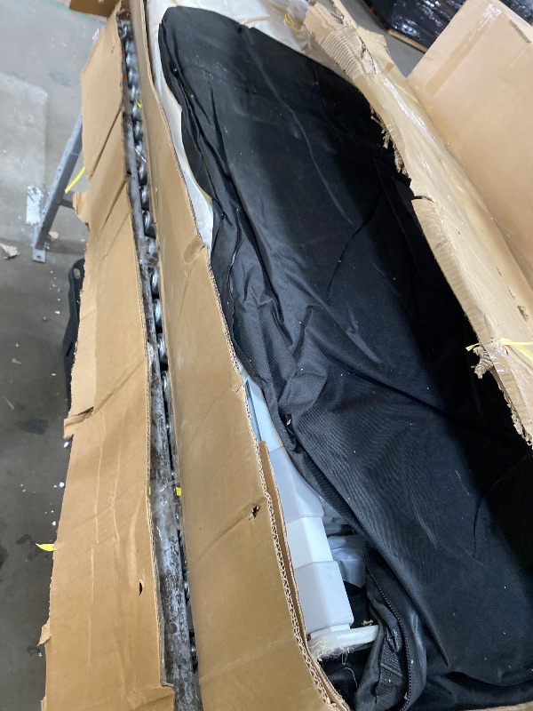 Photo 1 of **FOR PARTS ONLY, DAMAGED PIECES*** COBIZI 10x30 Pop Up Canopy with 8 Sidewall,Heavy Duty UPF 50+ All Season Wind Waterproof Commercial Outdoor Wedding Party Tents for Parties Canopy Gazebo with Roller Bag(10 x 30 ft White)