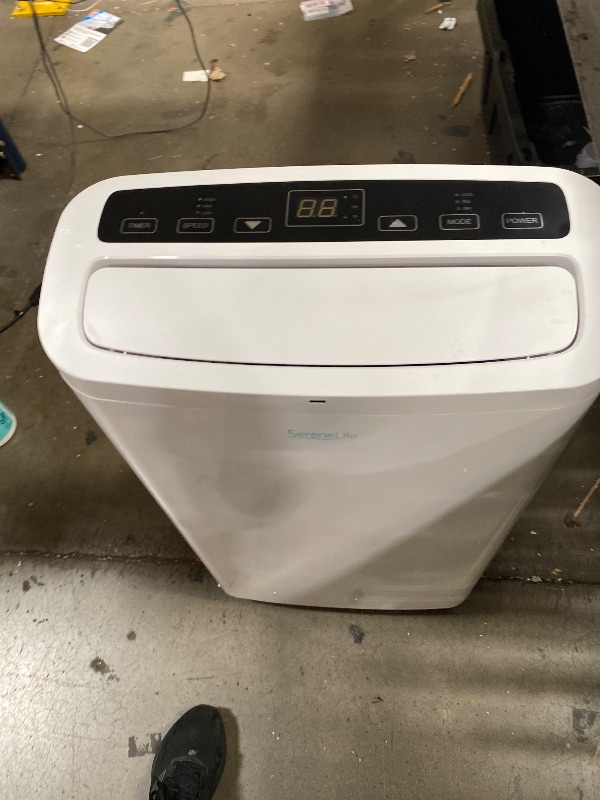 Photo 1 of **RUNS LOUD**SereneLife Small Air Conditioner Portable 14,000 BTU with Built-in Dehumidifier - Portable AC unit for rooms up to 650 sq ft - Remote Control, Window Mount Exhaust Kit