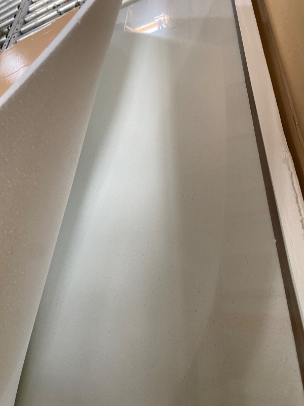 Photo 1 of [Tempered Glass] 47“ x 40” Beveled Edge Glass Chair Mat with Polished Edge Clear Office Chair Mat, Glides Smoothly, Suitable for Carpet or Hardwood Floors