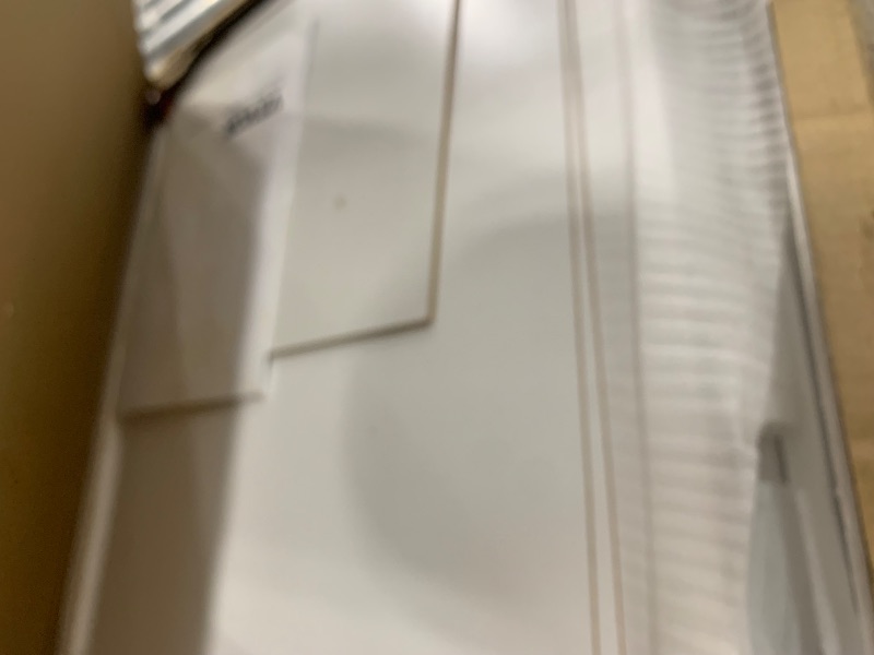 Photo 1 of **MISSING HARDWARE** VEVOR Kitchen Island Cart with Solid Wood Top, 35.4" Width Mobile Carts with Storage Cabinet, Rolling Kitchen Table with Spice Rack, Towel Rack, and Drawer, Portable Islands on Wheels, White