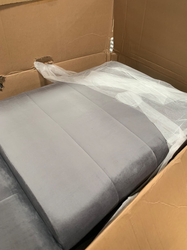 Photo 1 of **MISSING BOXES, PARTIAL SET** KEIKI 65" 3-in-1 Convertible Sofa Bed, Foldable Futon Couch with Adjustable Backrest & Pillows, Modern Velvet Sleeper Sofa for Living Room, Apartment, Small Space Furniture, Compact Guest Bed