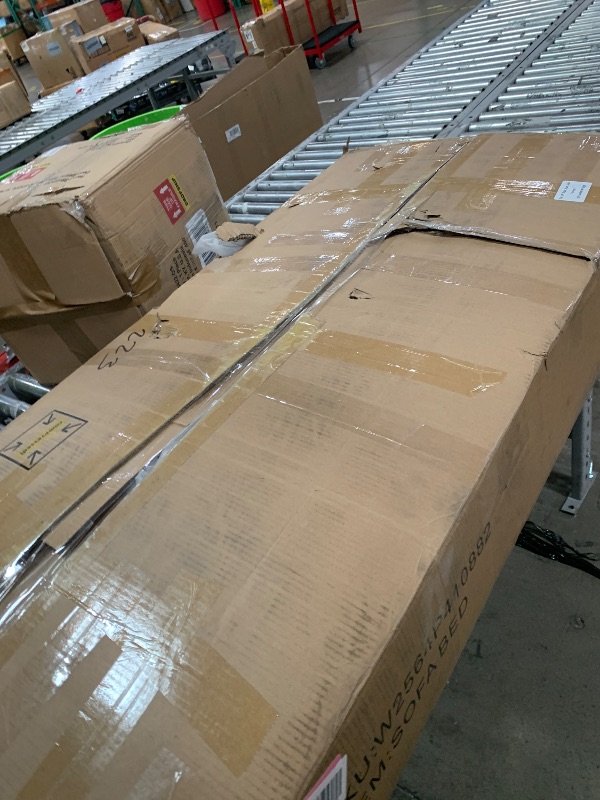 Photo 1 of **MISSING BOXES, PARTIAL SET** KEIKI 65" 3-in-1 Convertible Sofa Bed, Foldable Futon Couch with Adjustable Backrest & Pillows, Modern Velvet Sleeper Sofa for Living Room, Apartment, Small Space Furniture, Compact Guest Bed