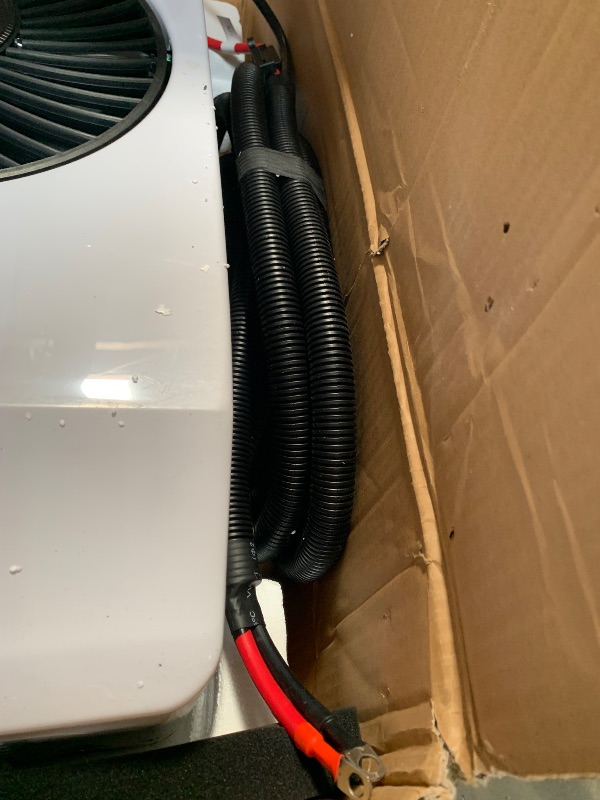 Photo 1 of (used, untested) ICECOSMOS Ultra-Slim Mini Body Low-Profile Rooftop 12V DC Inverter RV Air Conditioner – Air 360° Flow, AWG#6 230 Inches Power Cord Cooling & Heating for Camper Vans Motorhome Light Truck