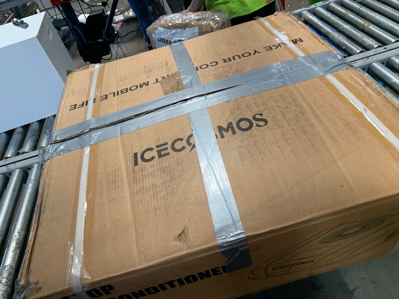 Photo 1 of (used, untested) ICECOSMOS Ultra-Slim Mini Body Low-Profile Rooftop 12V DC Inverter RV Air Conditioner – Air 360° Flow, AWG#6 230 Inches Power Cord Cooling & Heating for Camper Vans Motorhome Light Truck