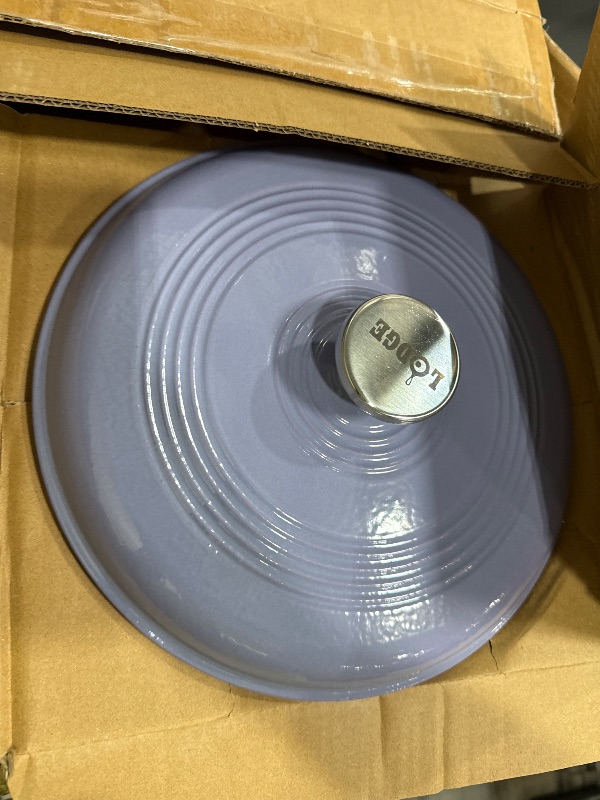 Photo 1 of **SEE NOTES**Lodge Essential Enamel Cast Iron Dutch Oven 6 Quarts - Perfect for Bread Baking, Braising, Marinating & Slow Cooking - Features Moisture-Sealing Lid & Dual Handles - Kitchen Essentials - Lilac