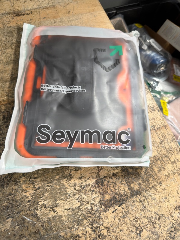 Photo 1 of ***missing strap*** SEYMAC Case for iPad (A16) 11th/10th Generation 2025/2022 (11?/10.9?), Sturdy Heavy Duty Full-Body Shockproof Protective Case with Screen Protector, Rotating Stand, Hand/Shoulder Strap, Black/Orange