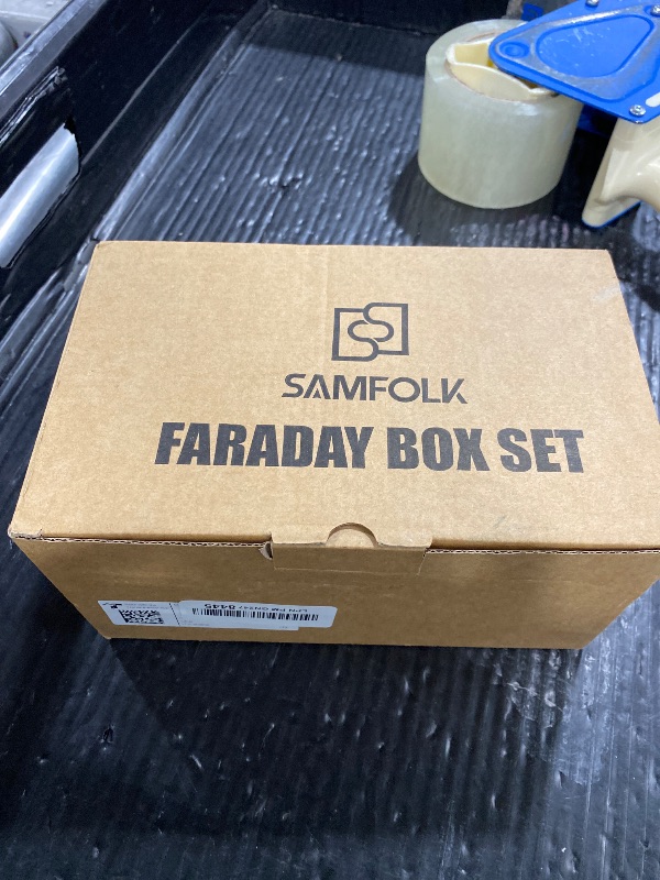 Photo 1 of Samfolk Faraday Box with Faraday Bags for Car Keys, Car Key Signal Blocking Box, Keyless Entry Car Key Safe Protector Anti-Theft Shielding Cage