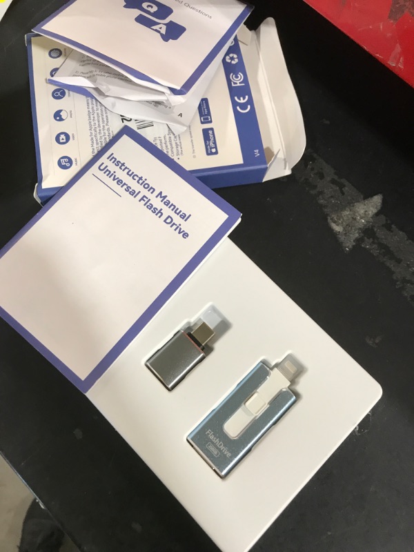 Photo 1 of MFi Certified Flash Drive for iPhone iPad 256GB, Photo Stick for External Memory Storage, Easily Back Up and Save Photos Videos, USB Memory Stick Thumb Drive for iPhone/iPad/Android/PC (Sky Blue)