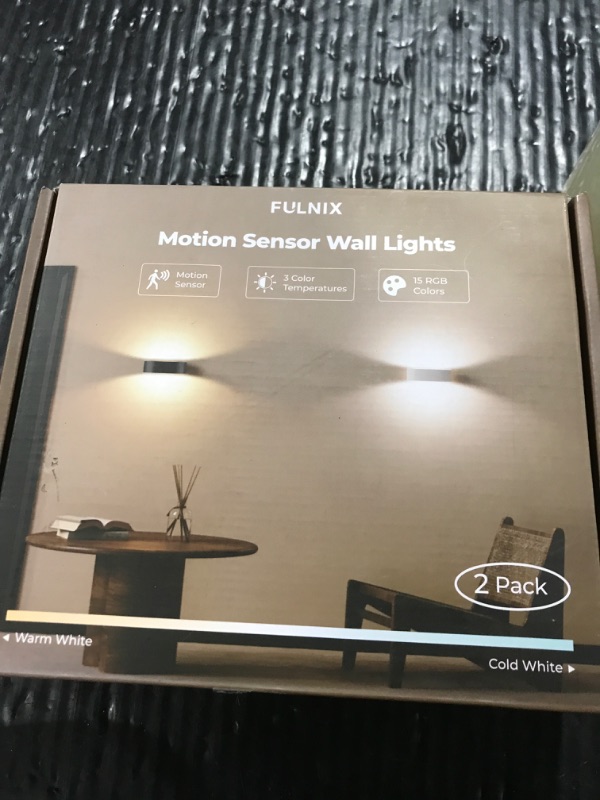 Photo 1 of Motion Sensor Wall Light, 5000mAh Rechargeable Battery Operated Wall Sconces with Remote, 15 RGB Colors 3 White Temps Dimmable, Wireless Wall Sconces for Hallway, Living Room, Stairwell, Bedroom