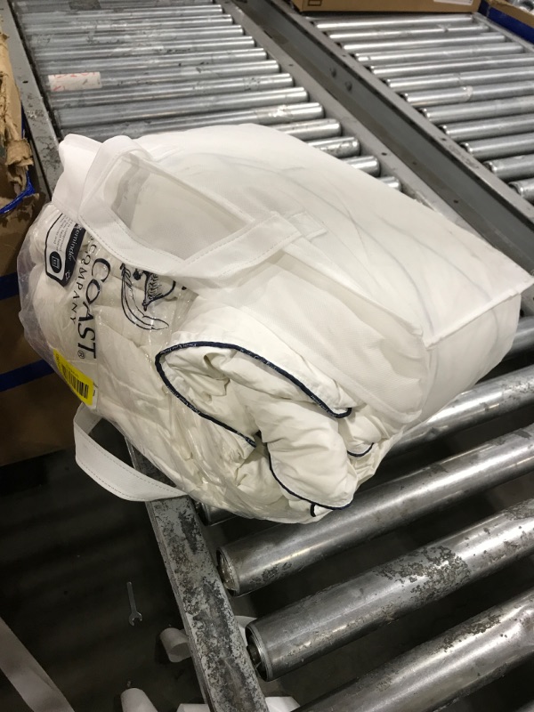 Photo 1 of Pacific Coast Goose Feather Down Fiber Comforters Queen Size, Extra Fluffy White Duvet Insert, Ultra-Soft, Breathable, All Season Hotel Luxury Bedding Comforters, 8 Corner & Center Loops (90"x90")