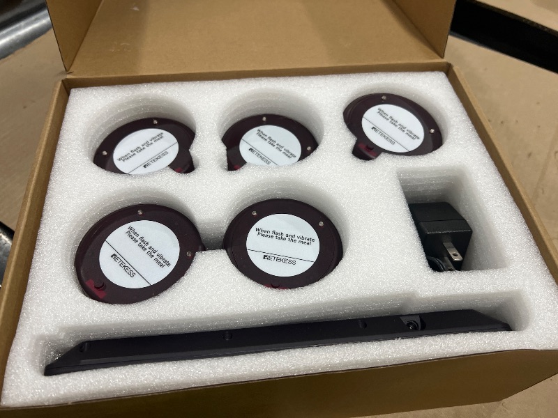 Photo 1 of Retekess TD163 Restaurant Pager System 30 pagers, Pagers and Beepers 500M Long Distance, 31 Prompt Modes, 30 Coaster Buzzers for Holidy Park, Cafe, Hotel