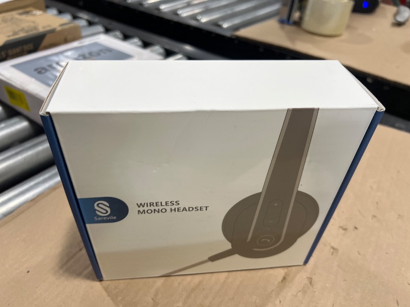 Photo 1 of Sarevile Bluetooth Headset with USB Dongle for Computer, Single-Ear Wireless Headset with Noise Cancelling Microphone for Office & Truckers, Bluetooth V5.2 with Mute Button for Work