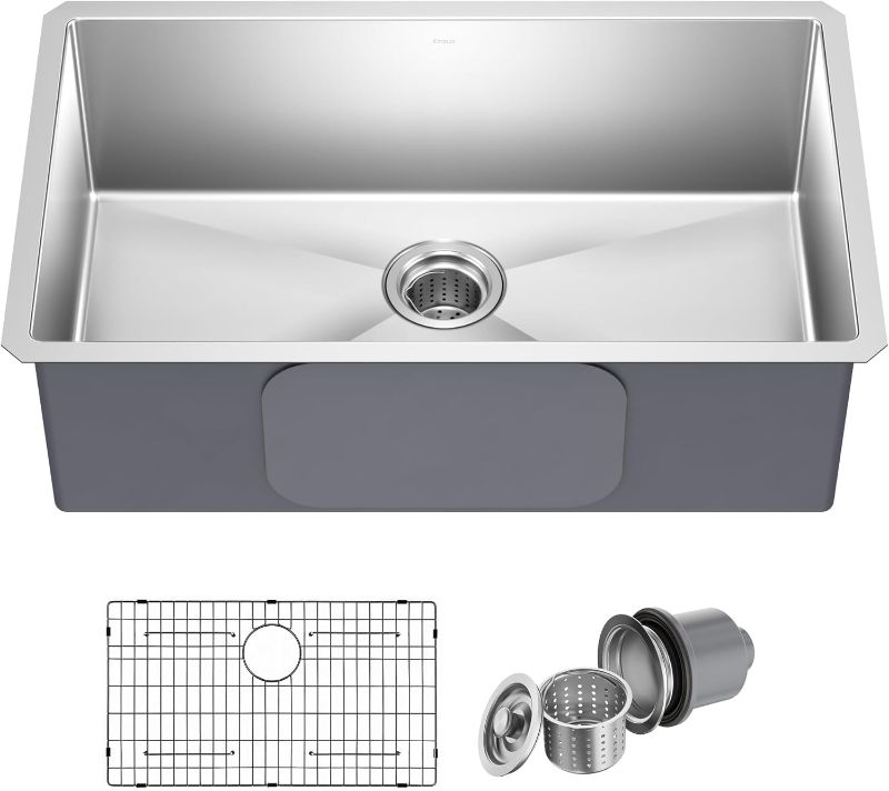Photo 1 of Standart Pro 30 -inch Undermount Single Bowl 16 Gauge Stainless Steel Kitchen Sink, KHU100-30