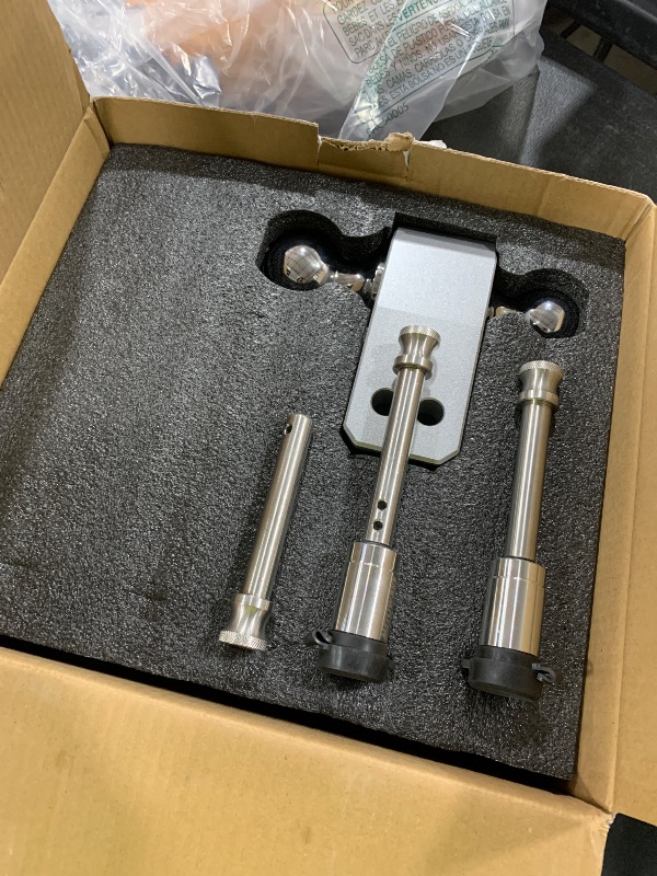 Photo 1 of METOWARE Adjustable Trailer Hitch - Aluminum Drop Hitch Fits 2.5-Inch Receiver - Heavy Duty Tow Hitch with 6-Inch Drop/Rise for Truck (18,000 LBS GTW), Double Stainless Steel Locks & Hitch Pin