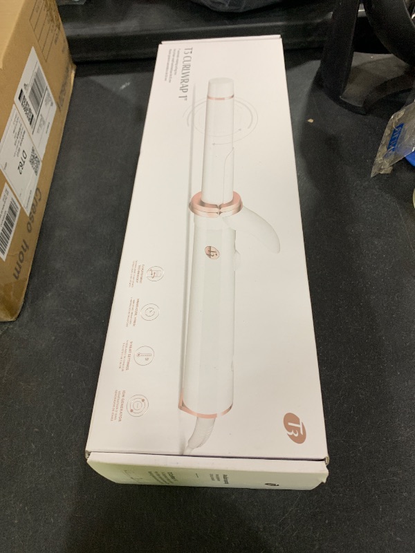 Photo 1 of T3 CurlWrap 1" Automatic Rotating Curling Iron with Longer Barrel, 2 Timer Settings, 9 Heat Settings, Auto-Rotating Ceramic Barrel and Ion Generator for Fast, Easy Curls and Waves on All Hair Types
