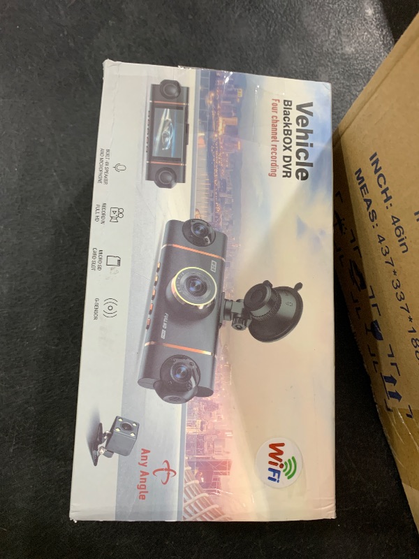 Photo 1 of 4 Channel Dash Cam 360° View Front Rear Inside & Left Right,4K+1080P*3 FHD Car Camera,5G WiFi & APP Control,8 IR Lamps Night Vision, G-Sensor, 24H Parking Mode, with a Free 64GB SD Card