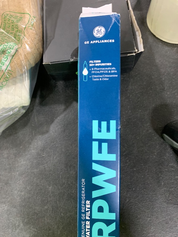 Photo 1 of GE RPWFE Refrigerator Water Filter, Genuine Replacement Filter, Certified to Reduce Lead, Sulfur, and 50+ Other Impurities, Replace Every 6 Months for Best Results, Pack of 1
