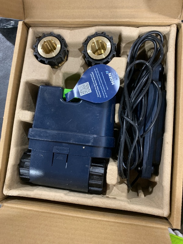 Photo 1 of Moen Flo 1-inch Smart Water Shut Off Valve, Smart Home Water Monitor Leak Detector, Wifi Connected, App Enabled Flow Meter and Shutoff, 900-006