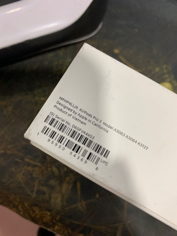 Photo 1 of Apple AirPods Pro 3 Wireless Earbuds, Active Noise Cancellation, Live Translation, Heart Rate Sensing, Hearing Aid Feature, Bluetooth Headphones, Spatial Audio, High-Fidelity Sound, USB-C Charging