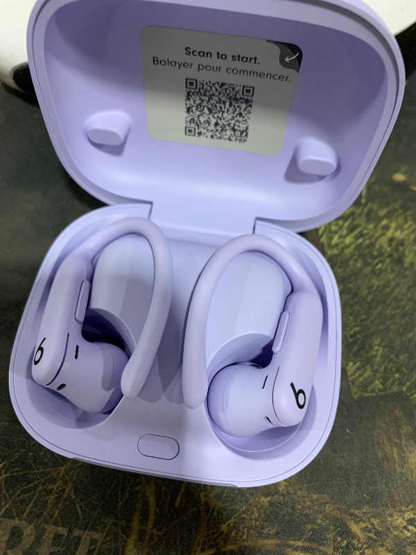 Photo 1 of Beats Powerbeats Pro 2 - Wireless Noise Cancelling Workout Earbuds with Secure- Fit Earhooks, Up to 45-Hour Battery with Charging Case, Sweat & Water Resistant, Heart Rate Monitoring - Hyper Purple